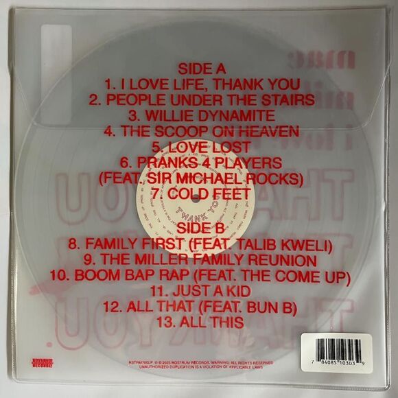 Mac Miller – I Love Life, Thank You – Clear Vinyl, LP, Rostrum Records, 2025 NEW - Picture 2 of 2